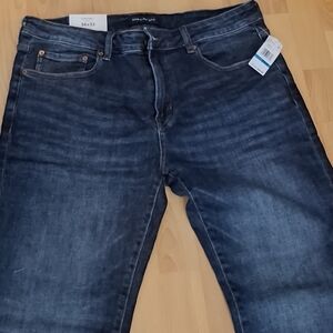 Aeropostale Women's Dark Blue Straight Stretch Jeans